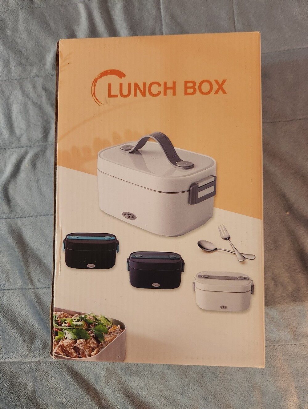Lunch Box Electric Bento - Dark Forest Green with Handle